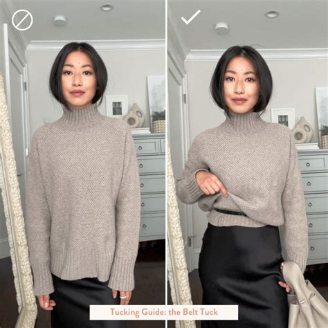 how to tuck a sweater into a bra
